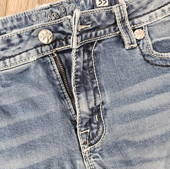 Miss Me Jeans with Pocket Tear - Perfect for Craft or Upcycling Projects - Picture 2 of 6